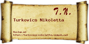 Turkovics Nikoletta névjegykártya